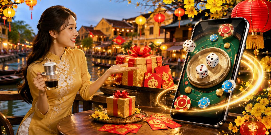 Trò chơi tài xỉu xúc xắc tại Hội An kết hợp không khí cà phê Việt Nam